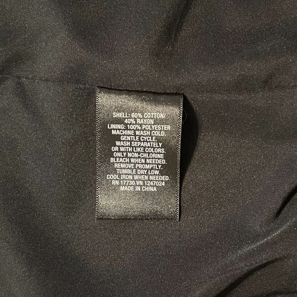 Mossimo Women's Washed up Black Coat No Buttons Lined Dress Up Back Vent XL - Picture 7 of 9